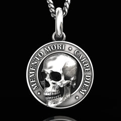 🔥Memento Mori koponya medál