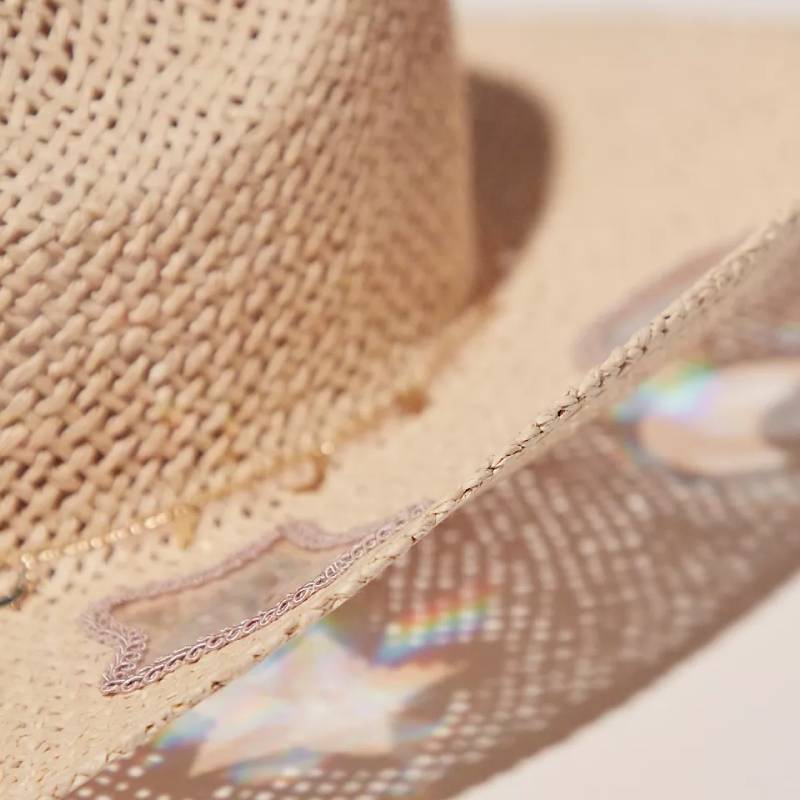 🌞Nyári akció 49% kedvezménnyel🤠Suncatcher Cowgirl szalmakalap✨Készíts szivárványt bármikor, bárhol!