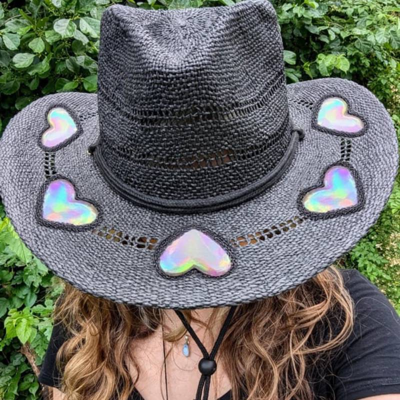 🌞Nyári akció 49% kedvezménnyel🤠Suncatcher Cowgirl szalmakalap✨Készíts szivárványt bármikor, bárhol!