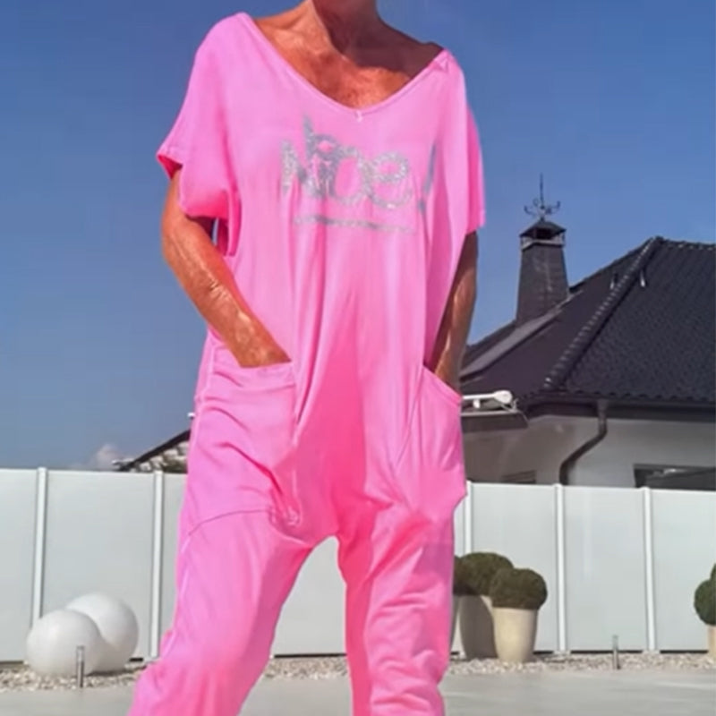 Női lezser overál zsebekkel