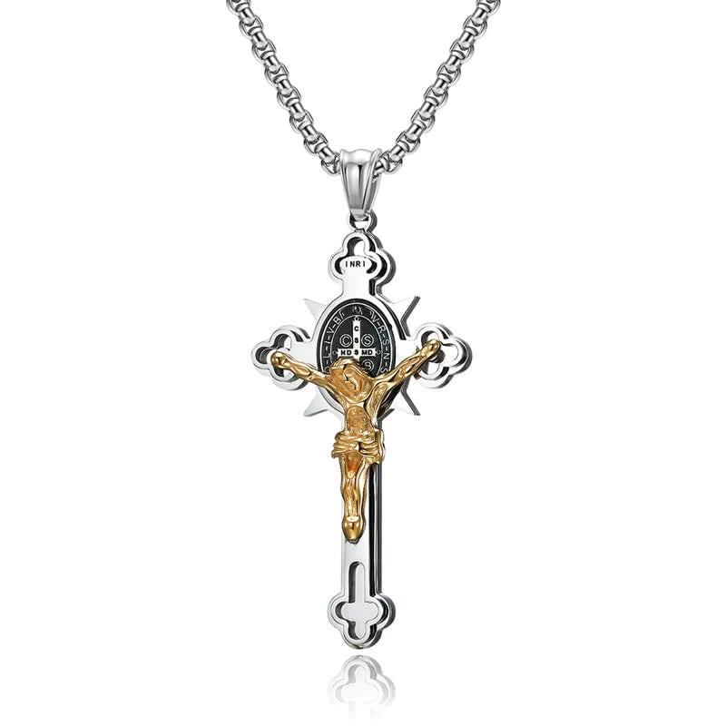 🙏 49% kedvezmény 🙏 Saint Benedict Protection kereszt medál nyaklánc