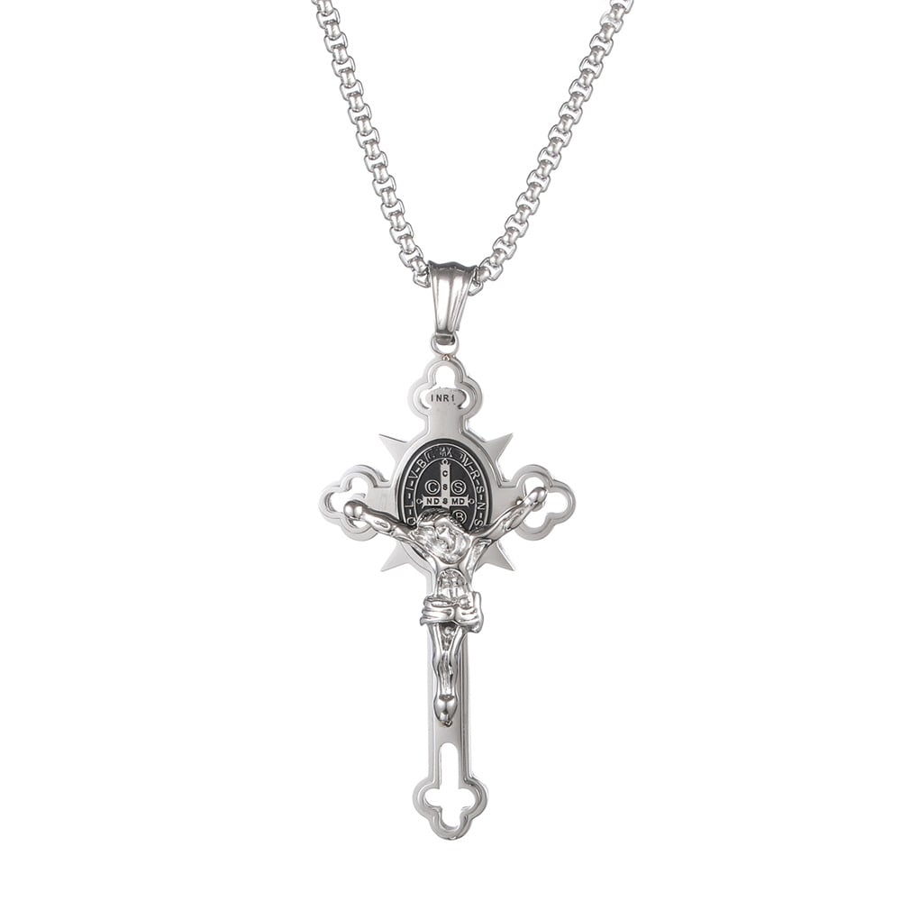 🙏 49% kedvezmény 🙏 Saint Benedict Protection kereszt medál nyaklánc
