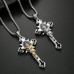 🙏 49% kedvezmény 🙏 Saint Benedict Protection kereszt medál nyaklánc