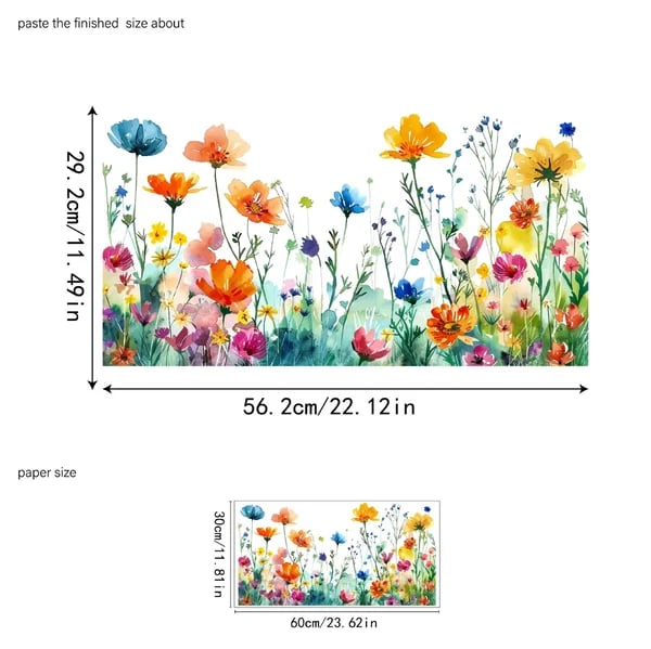 ✨UTOLSÓ NAP 70% KEDVEZMÉNY - 💐Színes virágcsokor ablakmatrica🖼️(szabadon méretre vágva)