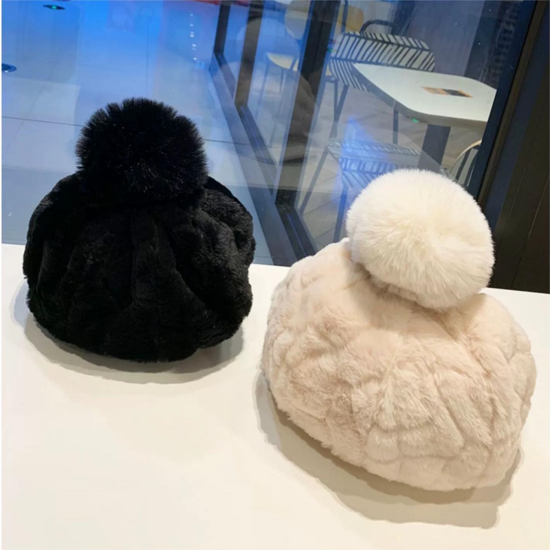 🎁A legjobb ajándék neki🎁👒-Női meleg téli sapka rövid karimájú🥰