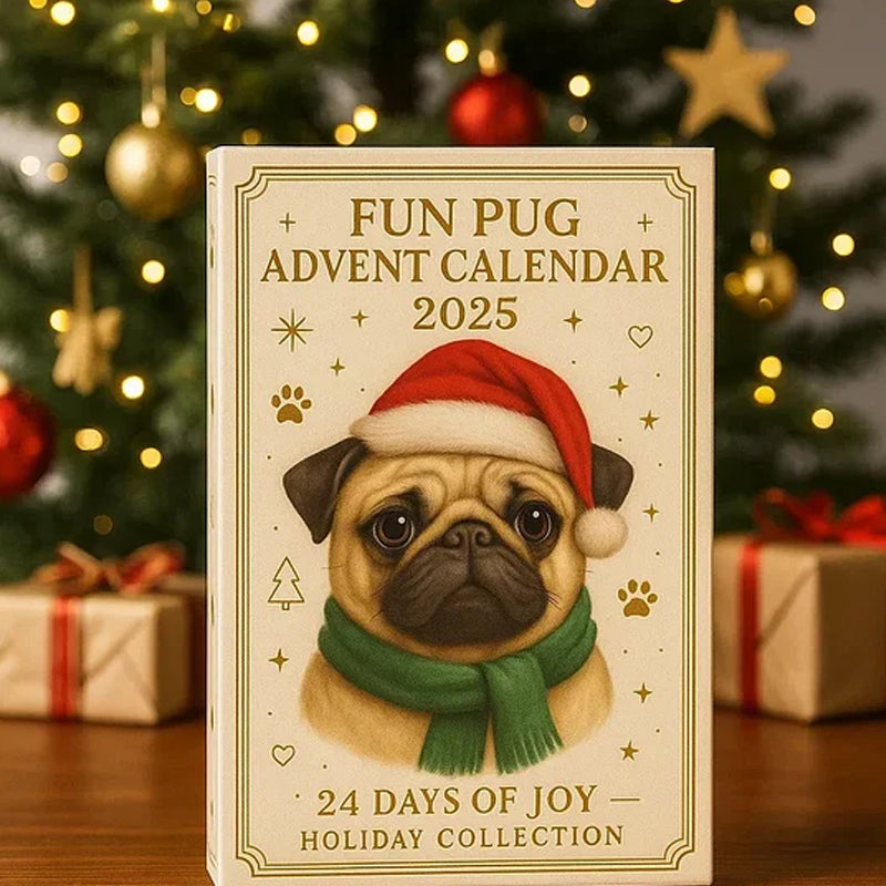 🐾🎄 Vidám mopsz adventi naptár 2025