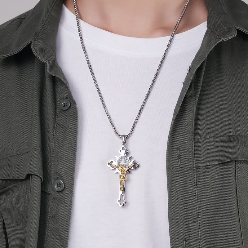 🙏 49% kedvezmény 🙏 Saint Benedict Protection kereszt medál nyaklánc