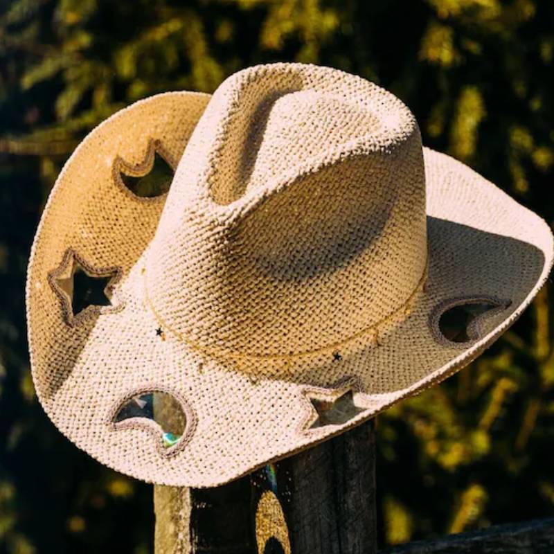🌞Nyári akció 49% kedvezménnyel🤠Suncatcher Cowgirl szalmakalap✨Készíts szivárványt bármikor, bárhol!