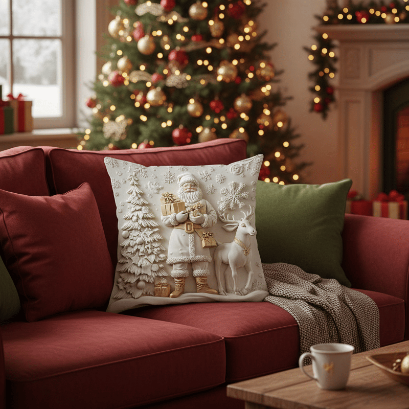 🎅Karácsonyi akció 49% kedvezmény🎄Karácsonyi témájú párnahuzat