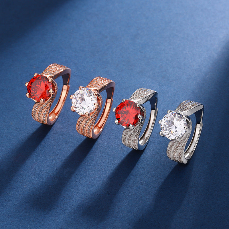 💎50% kedvezmény💍3 karátos Super Flash Moissanite gyűrű