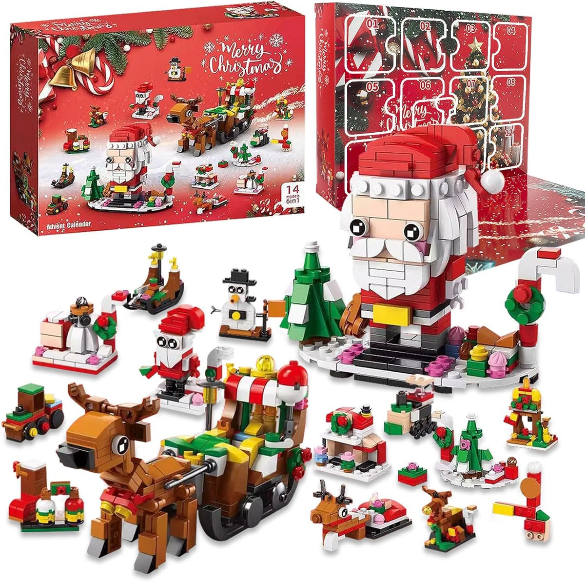 🎅Karácsonyi adventi naptár építőkockák készlet