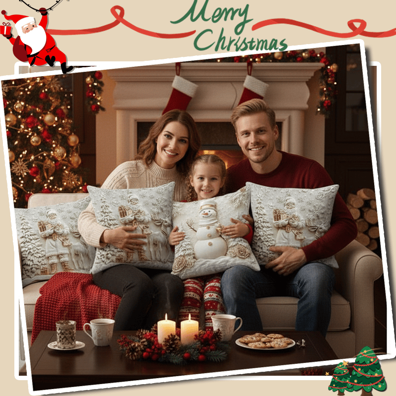 🎅Karácsonyi akció 49% kedvezmény🎄Karácsonyi témájú párnahuzat