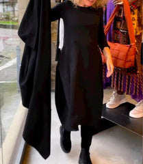 👗✨[S-3XL]Egyszínű kötött hosszú ruha