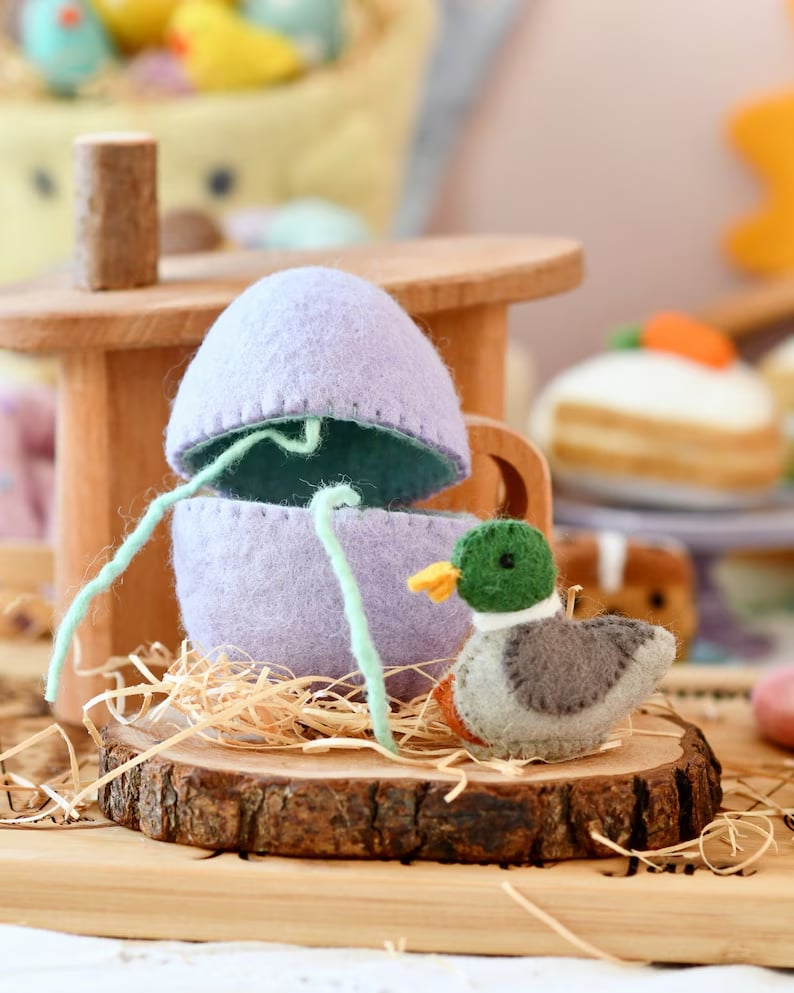 🔥Húsvéti előakció 50% KEDVEZMÉNY🐣Meglepetés húsvéti tojás gyapjúfilcből