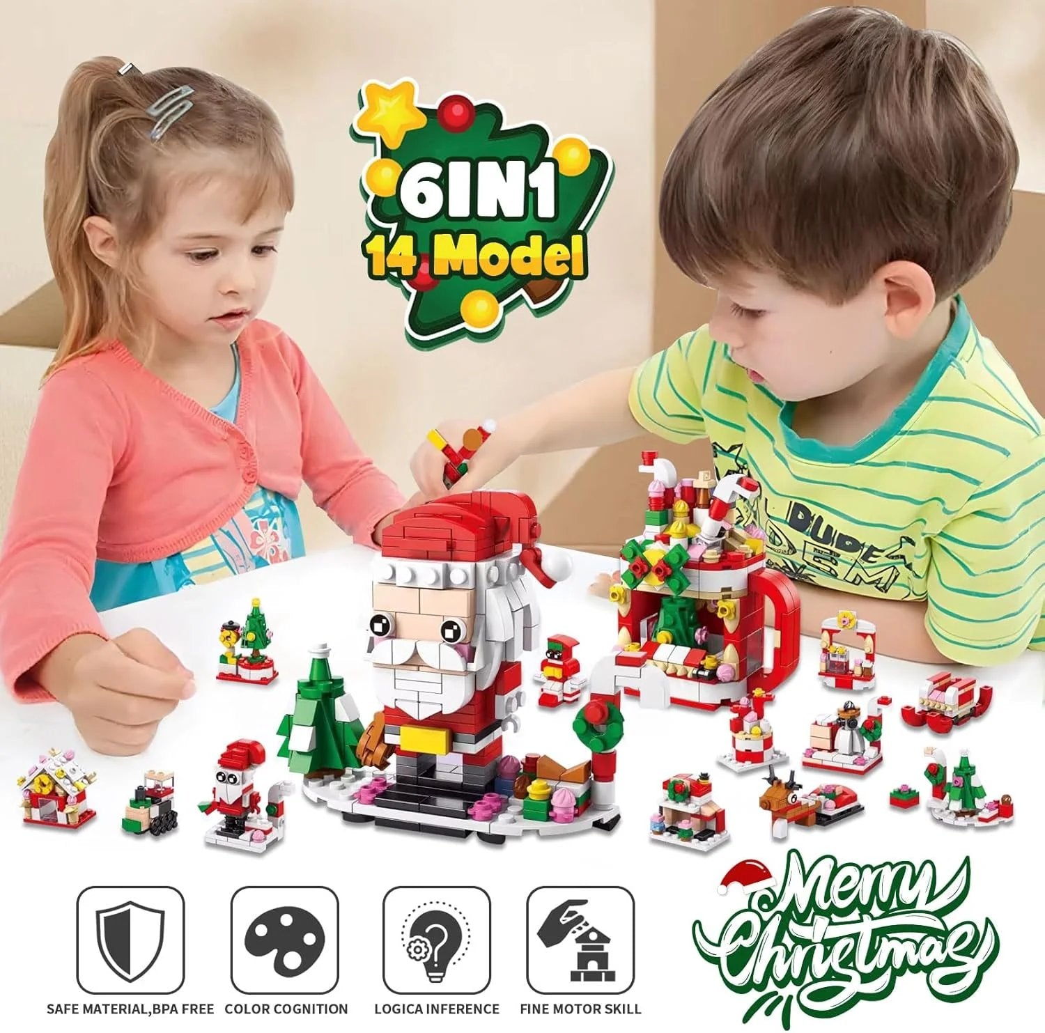 🎅Karácsonyi adventi naptár építőkockák készlet