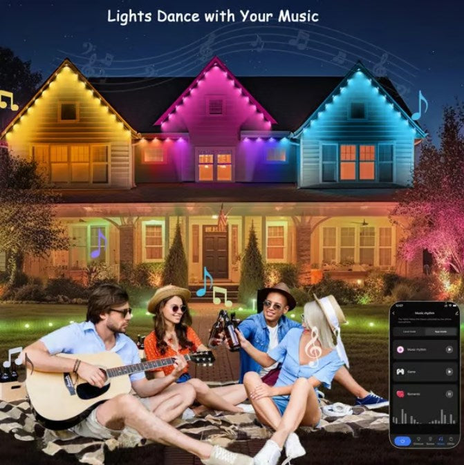 ⏰Utolsó napi kiárusítás🌈 Intelligens Rainbow LED állandó kültéri világítás