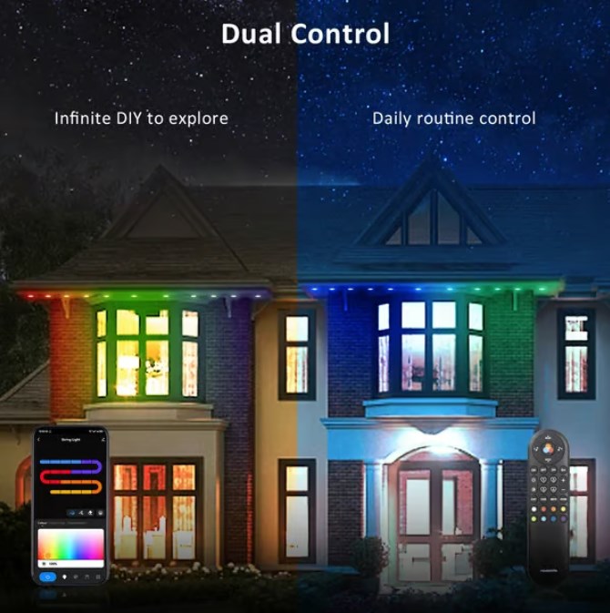 ⏰Utolsó napi kiárusítás🌈 Intelligens Rainbow LED állandó kültéri világítás