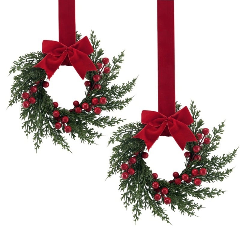 🎄Korai karácsonyi akció🔥Karácsonyi mini kabinetkoszorú szalagmasnikkal