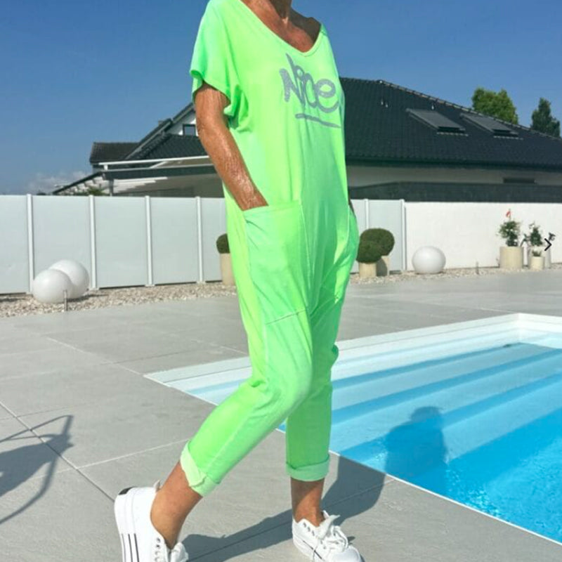 Női lezser overál zsebekkel