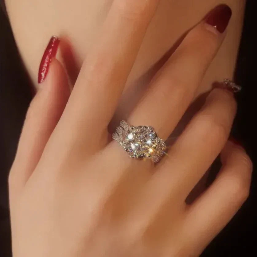 💎50% kedvezmény💍3 karátos Super Flash Moissanite gyűrű