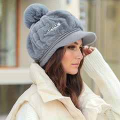 🎁A legjobb ajándék neki🎁👒-Női meleg téli sapka rövid karimájú🥰
