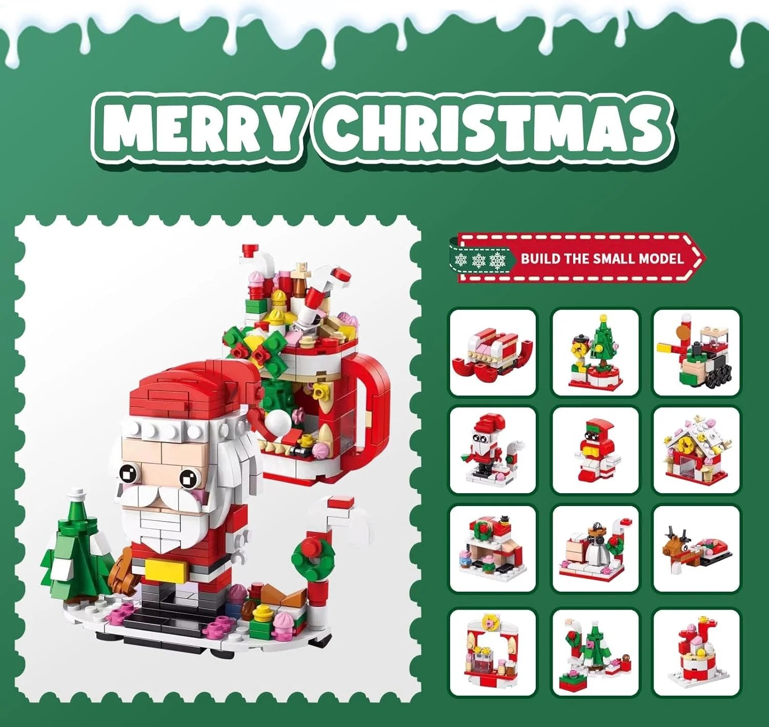 🎅Karácsonyi adventi naptár építőkockák készlet