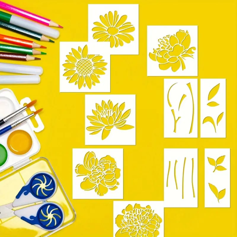 🏡Utolsó nap 49% KEDVEZMÉNY - Virágzó virág sablonkészlet🌻DIY dekoráció