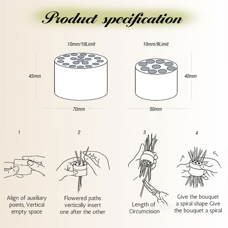 🌸 Spirál Ikebana szártartó🌿