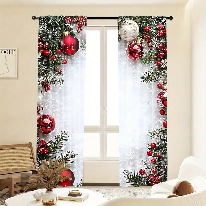 🎅Karácsonyi akció 49% kedvezmény🎄Karácsonyi témájú függönyök