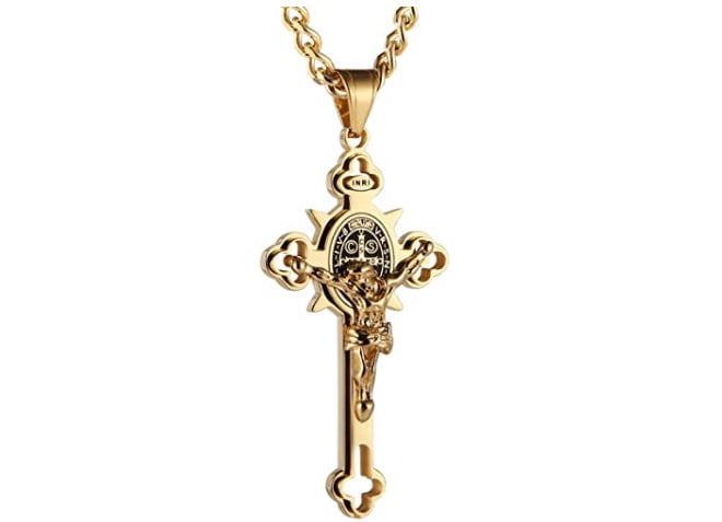 🙏 49% kedvezmény 🙏 Saint Benedict Protection kereszt medál nyaklánc