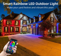 ⏰Utolsó napi kiárusítás🌈 Intelligens Rainbow LED állandó kültéri világítás