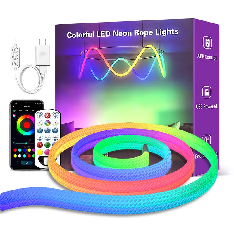 360 fokos intelligens RGB rugalmas szilikon fényszalag