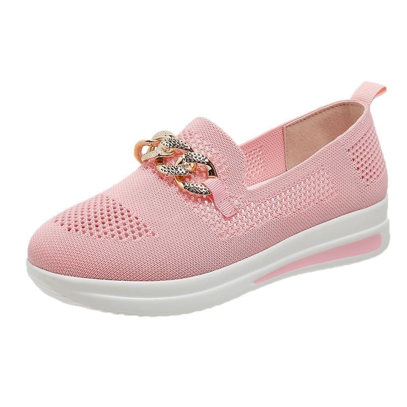 🔥Hot Sale 50% KEDVEZMÉNY - Női szövött, légáteresztő, alkalmi Wedge tornacipő