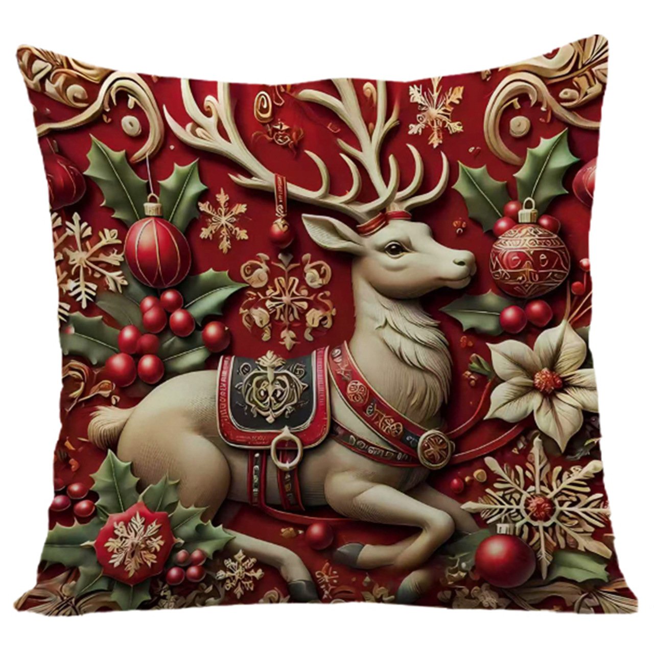 🎅Karácsonyi akció 49% kedvezmény🎄Karácsonyi témájú párnahuzat