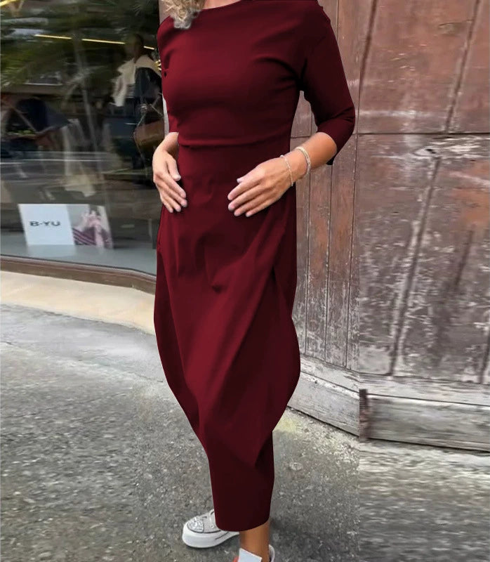 Egyszerű, elegáns, zsebes ruha nőknek