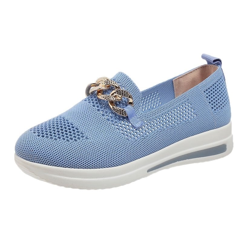🔥Hot Sale 50% KEDVEZMÉNY - Női szövött, légáteresztő, alkalmi Wedge tornacipő