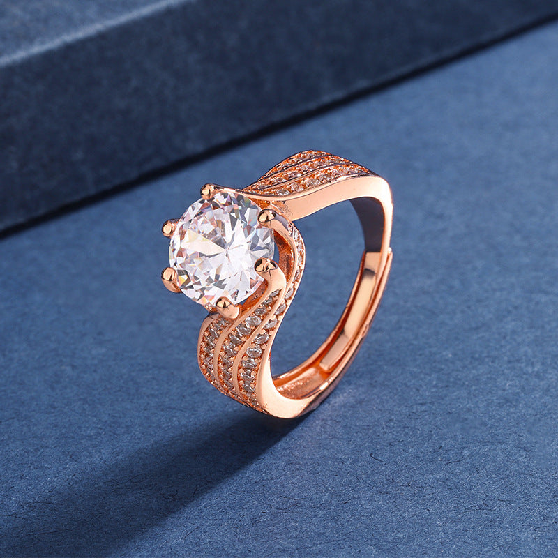 💎50% kedvezmény💍3 karátos Super Flash Moissanite gyűrű