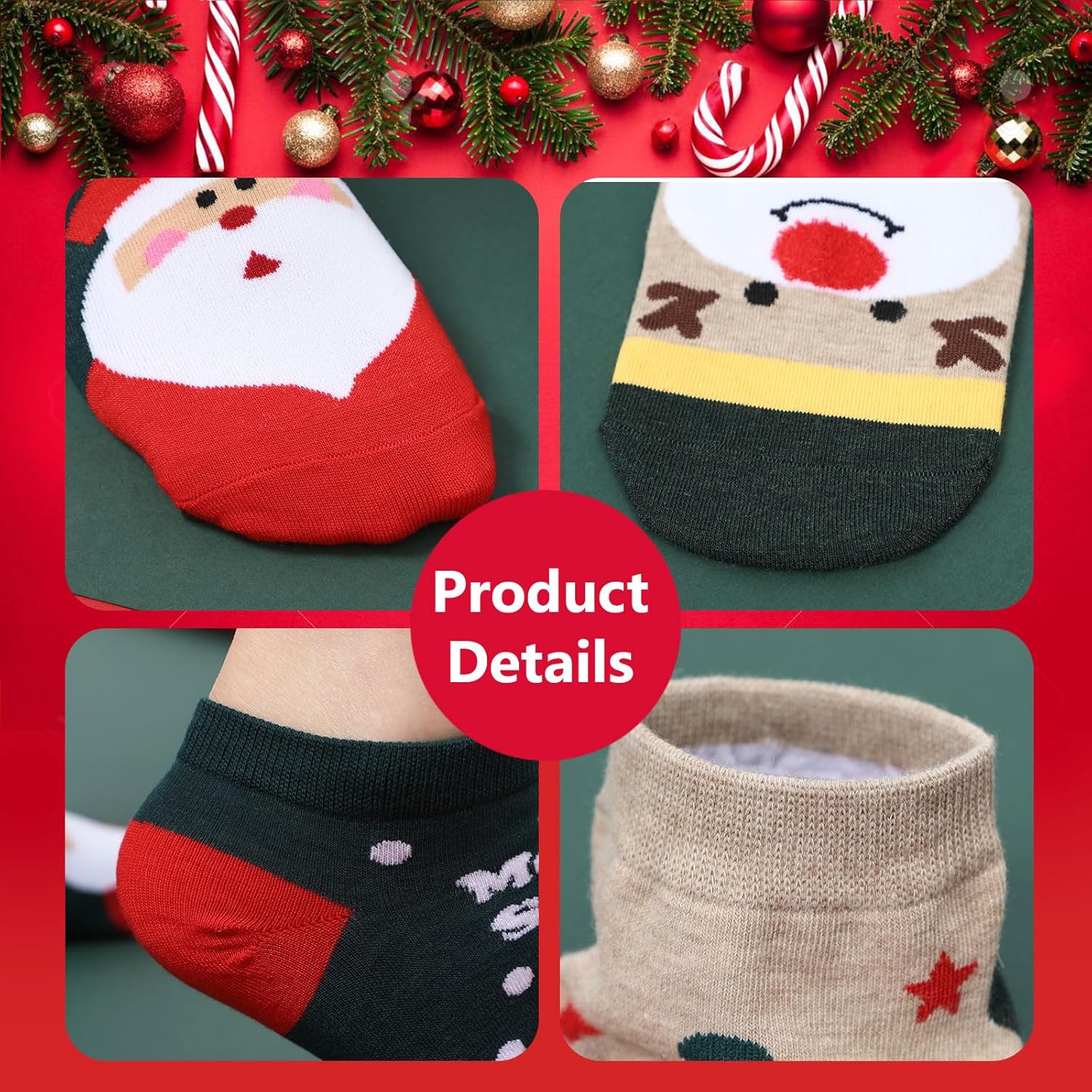 🎄24 pár karácsonyi zokni Adventi naptár karácsonyi zoknik🧦