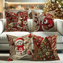 🎅Karácsonyi akció 49% kedvezmény🎄Karácsonyi témájú párnahuzat
