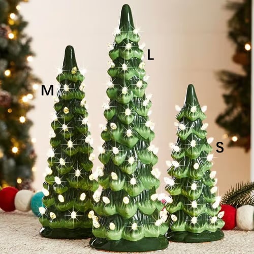 🎁🎄Retro kézzel festett asztali karácsonyfák (⏰Korlátozott mennyiségben kapható)