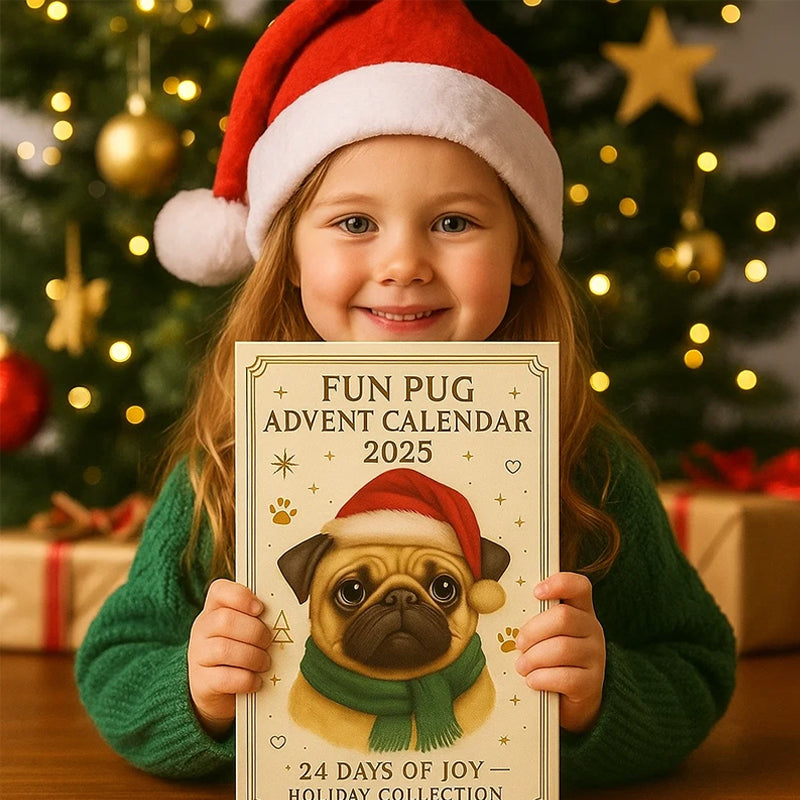 🐾🎄 Vidám mopsz adventi naptár 2025