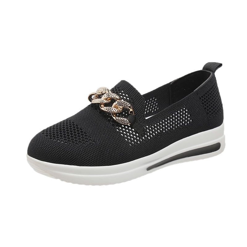 🔥Hot Sale 50% KEDVEZMÉNY - Női szövött, légáteresztő, alkalmi Wedge tornacipő