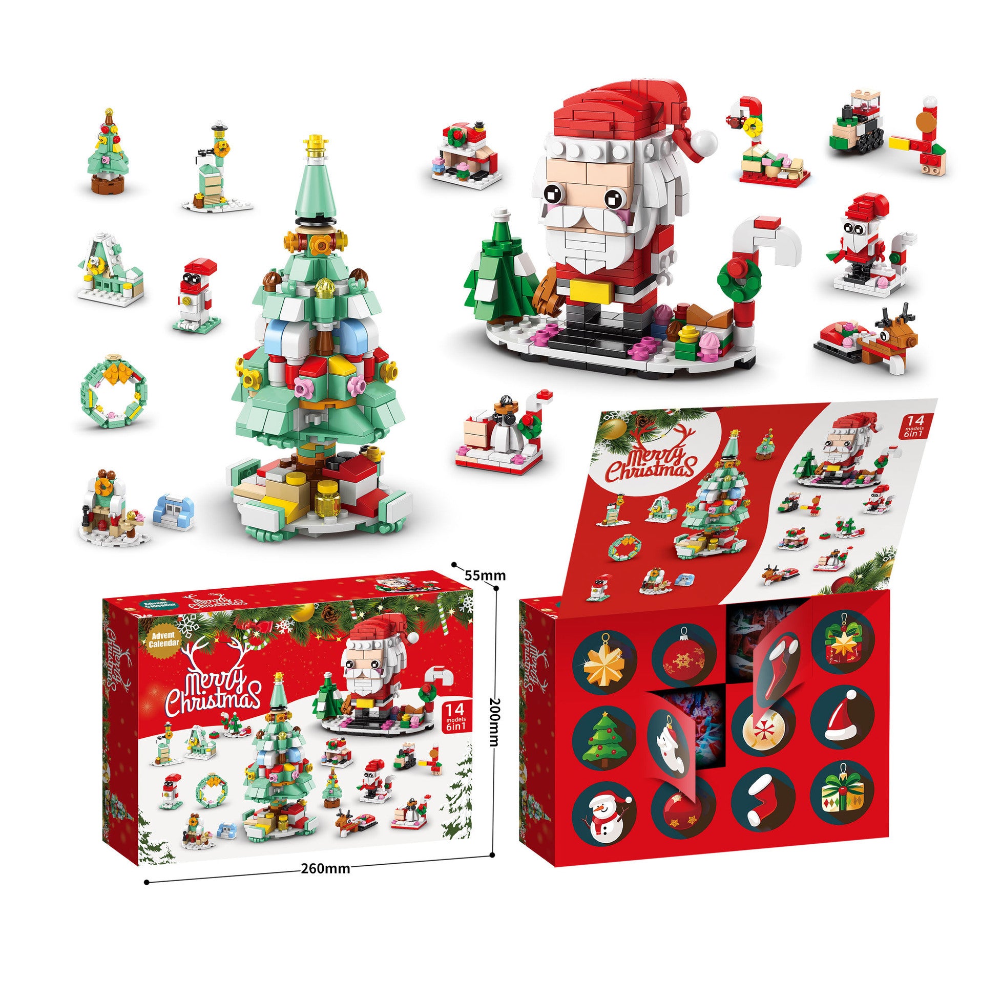🎅Karácsonyi adventi naptár építőkockák készlet