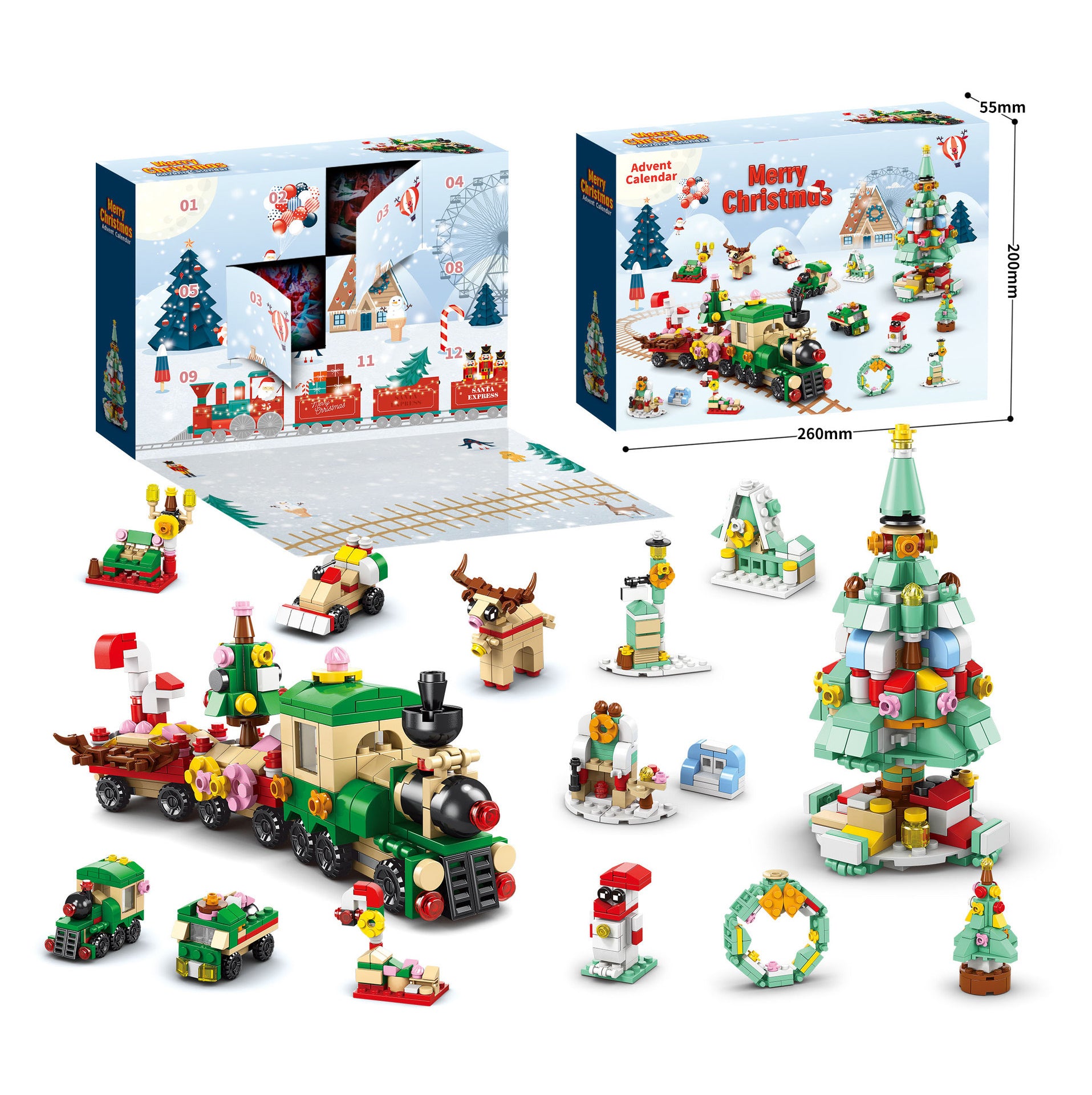 🎅Karácsonyi adventi naptár építőkockák készlet
