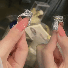💎50% kedvezmény💍3 karátos Super Flash Moissanite gyűrű