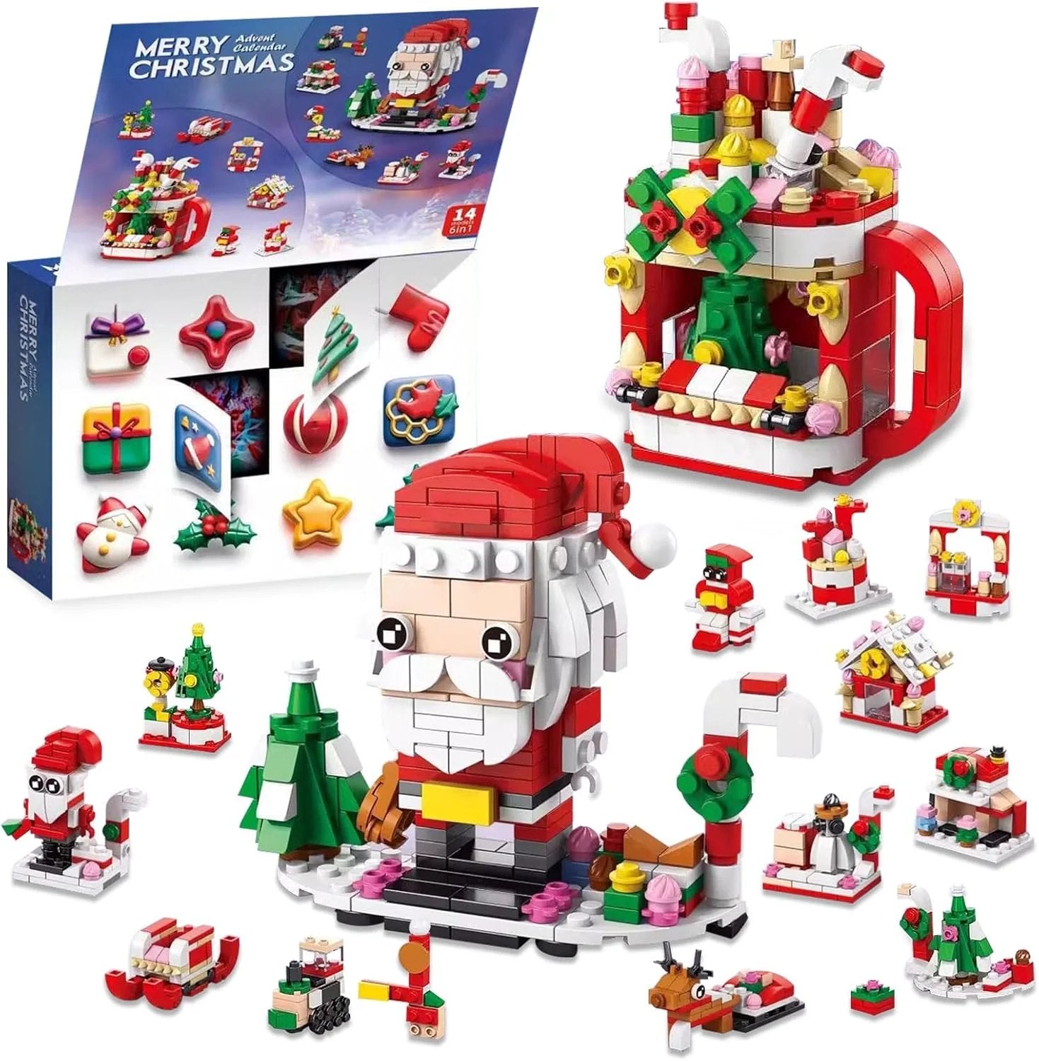 🎅Karácsonyi adventi naptár építőkockák készlet