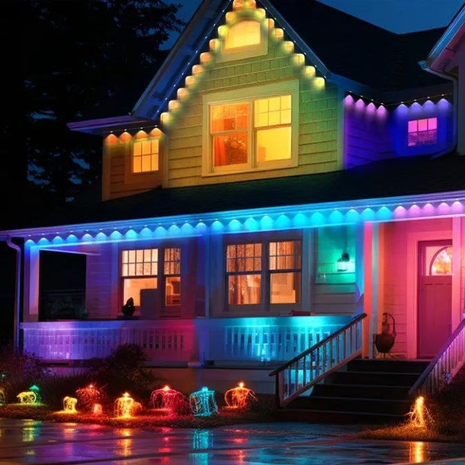 ⏰Utolsó napi kiárusítás🌈 Intelligens Rainbow LED állandó kültéri világítás