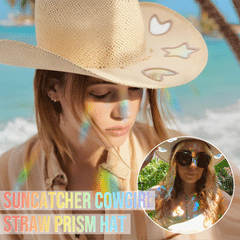 🌞Nyári akció 49% kedvezménnyel🤠Suncatcher Cowgirl szalmakalap✨Készíts szivárványt bármikor, bárhol!