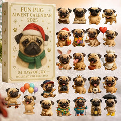 🐾🎄 Vidám mopsz adventi naptár 2025