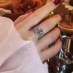 💎50% kedvezmény💍3 karátos Super Flash Moissanite gyűrű